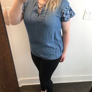 Old navy Shortsleeve lyocell blouse